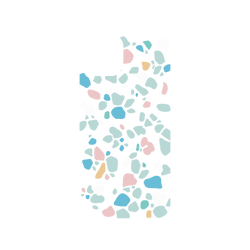 犀牛盾Clear (MagSafe 兼容)防摔背蓋手機殼 - iPhone 14 - 【聯名設計款】 - 老磁磚/背蓋磨石子粉藍