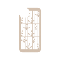 犀牛盾Clear (MagSafe 兼容)防摔背蓋手機殼 - iPhone 14 Plus - 【聯名設計款】 - 印花樂 - 鐵花窗/背蓋盆花粉紅