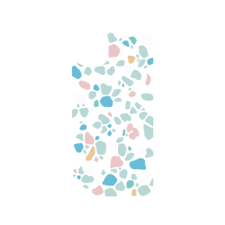犀牛盾Clear (MagSafe 兼容)防摔背蓋手機殼 - iPhone 14 Plus - 【聯名設計款】 - 老磁磚/背蓋磨石子粉藍