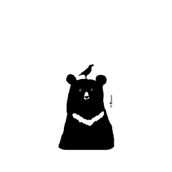 犀牛盾Clear (MagSafe 兼容)防摔背蓋手機殼 - iPhone 14 Pro - 【聯名設計款】 - 印花樂 - 印花動物園/台灣黑熊與八哥