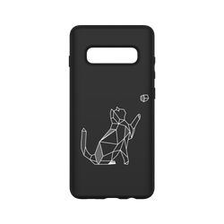 犀牛盾SolidSuit手機殼 - Samsung Galaxy S10+ - 【獨家設計款】 - 幾何-動物系列/球與貓