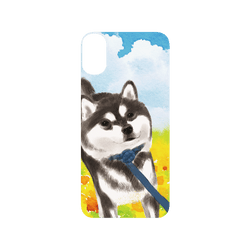 犀牛盾SolidSuit手機殼 - iPhone XS - 【聯名設計款】 - 沐晨Muchen - 晴天款拉住黑柴