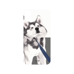 犀牛盾SolidSuit手機殼 - iPhone XR - 【聯名設計款】 - 沐晨Muchen - 拉住哈士奇