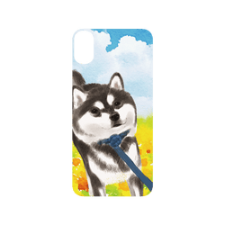 犀牛盾SolidSuit手機殼 - iPhone XS Max - 【聯名設計款】 - 沐晨Muchen - 晴天款拉住黑柴