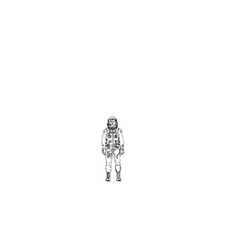 犀牛盾SolidSuit手機殼 - iPhone XS Max - 【獨家設計款】 - 太空宇航員 (Black)