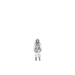 犀牛盾SolidSuit手機殼 - iPhone 13 Pro - 【獨家設計款】 - 太空宇航員 (Black)