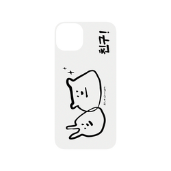 iPhone 14 Plus 犀牛盾SolidSuit (MagSafe 兼容)聯名設計款防摔背蓋手機殼 TwoGirls - 黑白朋友